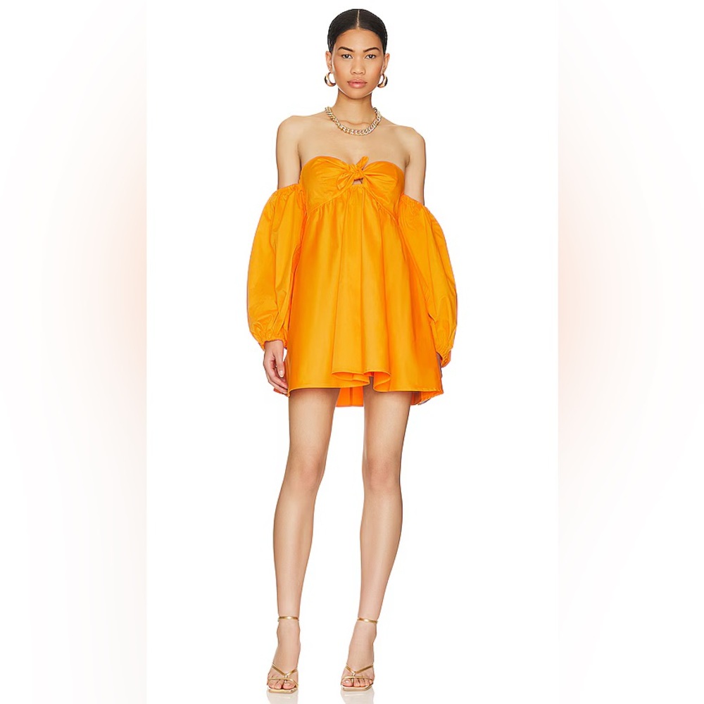 XL For Love And Lemons Orange Mini Dress